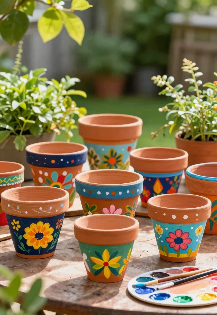 12 Trendy Craft Ideas Modern Pinterest Worthy 2. Terracotta Pot Art 0