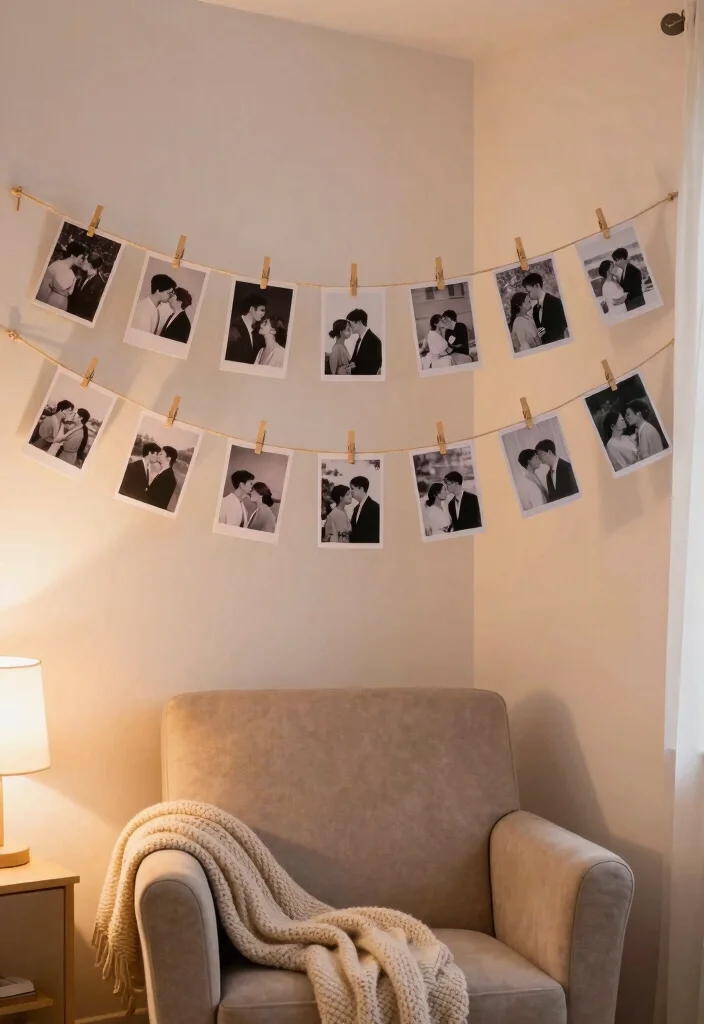 14 Anniversary Decoration Ideas at Home DIY and Romantic - 1. Personalize with Photo Banners 1