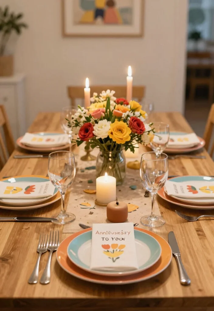 14 Anniversary Decoration Ideas at Home DIY and Romantic - 14. Themed Dinner Night 1