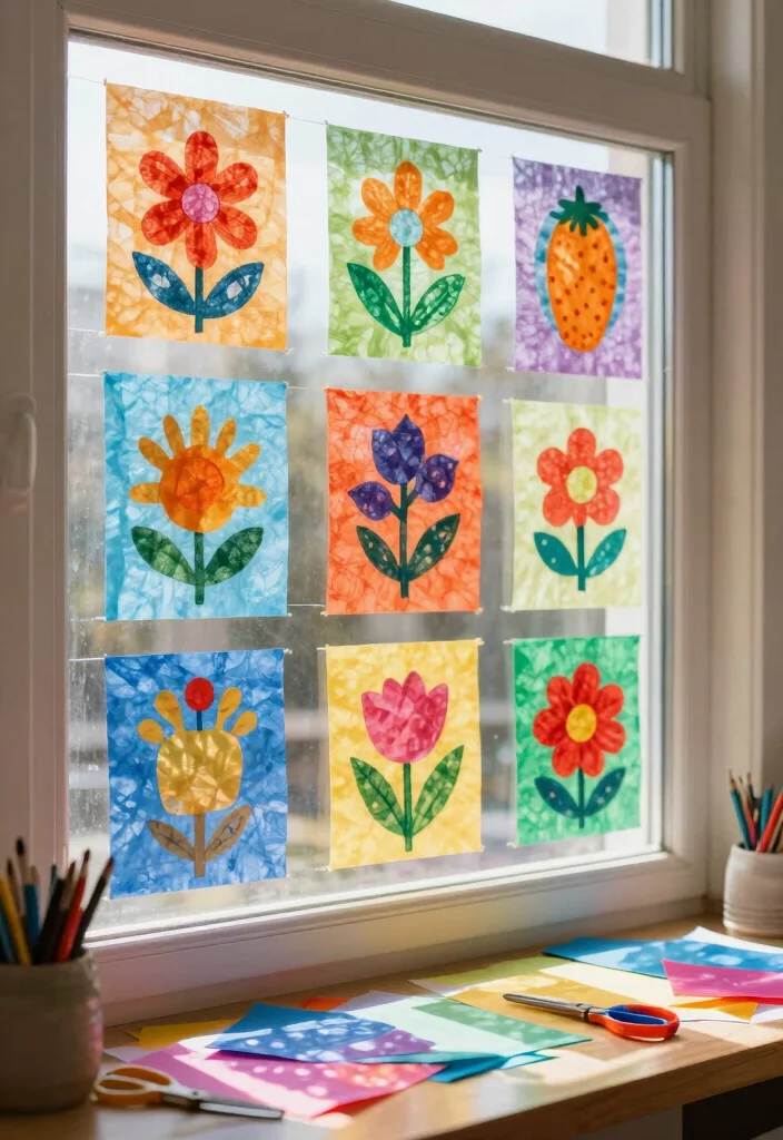 14 Art and Craft Ideas with Paper Simple and Creative 11. Paper Suncatchers 0