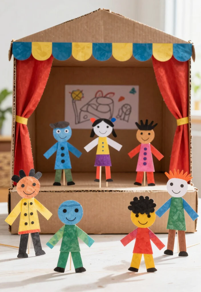 14 Art and Craft Ideas with Paper Simple and Creative 12. Paper Puppets for Playtime 0