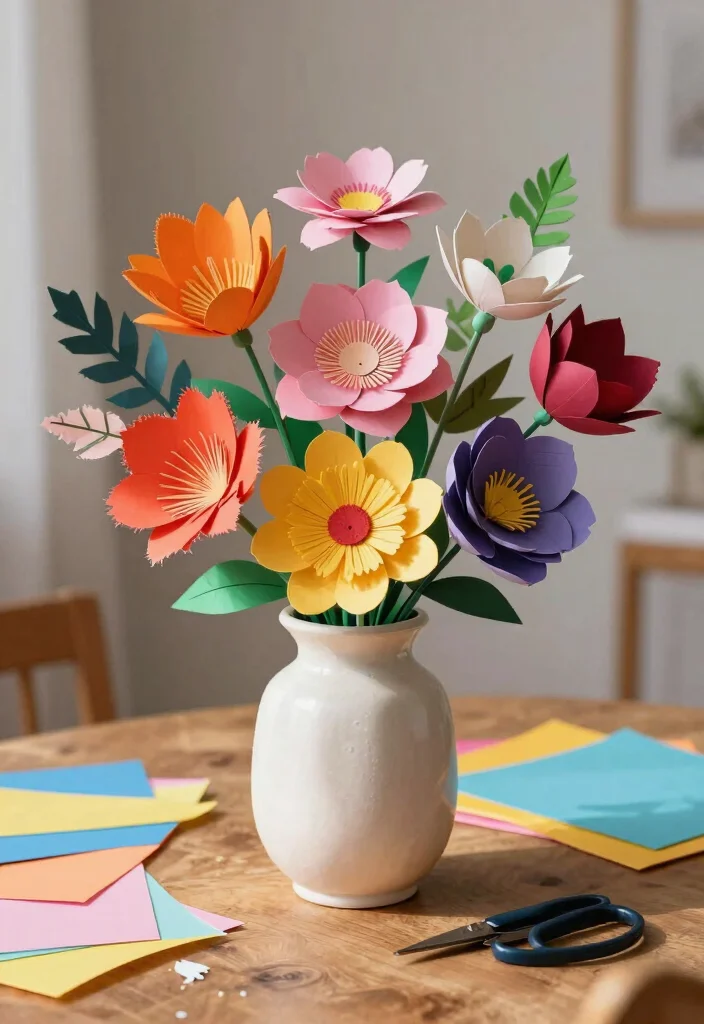 14 Art and Craft Ideas with Paper Simple and Creative 6. Paper Flowers for Every Occasion 0