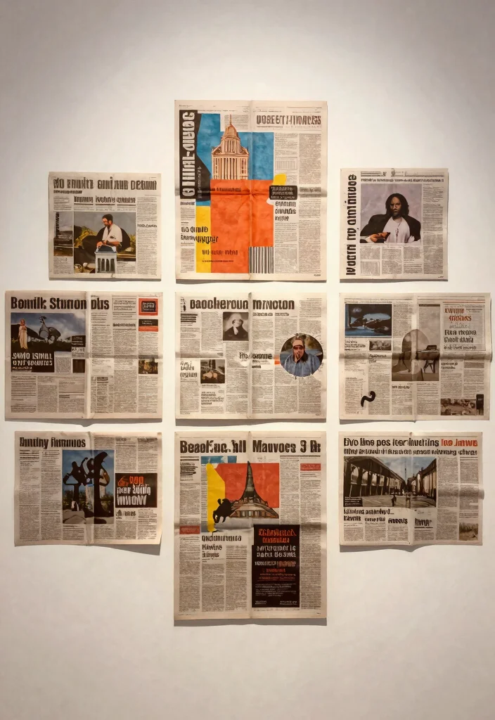 14 Best Out of Waste Decoration Ideas: Creative and Budget-Friendly - 14. Newspaper Wall Art 1