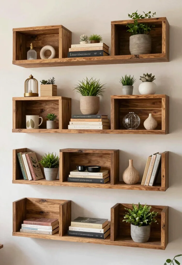 14 Best Out of Waste Decoration Ideas: Creative and Budget-Friendly - 7. Scrap Wood Shelves 1