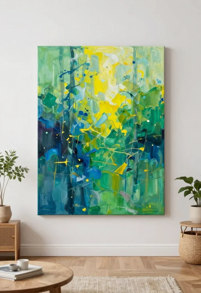 14 Canvas Painting Ideas for Living Room Wall Decor Easy DIY - 11. Nature-Inspired Abstracts 1