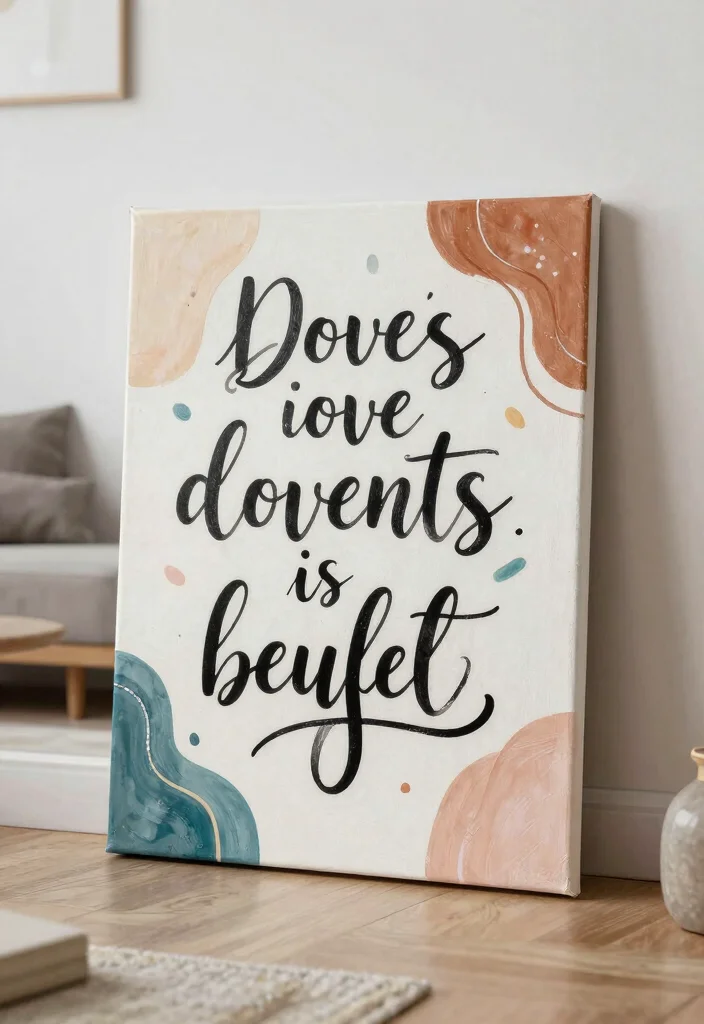 14 Canvas Painting Ideas for Living Room Wall Decor Easy DIY - 13. Inspirational Quotes 1