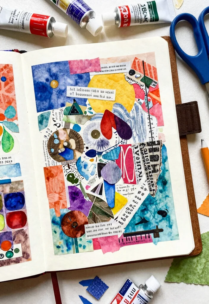 14 Colorful Journal Ideas to Make Every Page Pop - 11. Mixed Media Madness 1