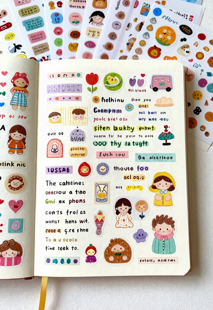 14 Colorful Journal Ideas to Make Every Page Pop - 5. Sticker Wonderland 1