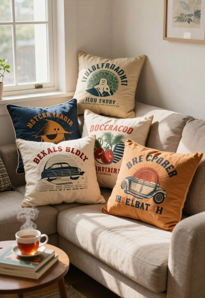 14 Craft Ideas from Waste Materials: Creative Recycling for Eco-Friendly Home Decor - 2. T-Shirt Pillows: Cozy Comfort from Old Clothes 1
