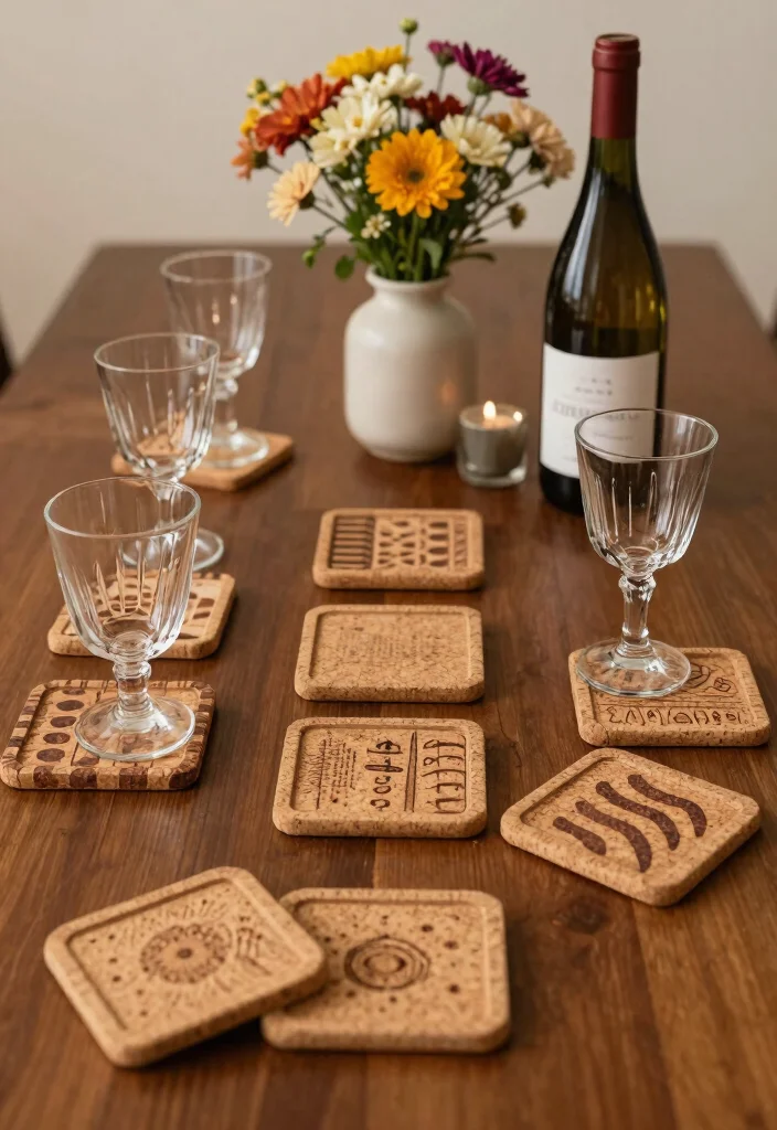 14 Craft Ideas from Waste Materials: Creative Recycling for Eco-Friendly Home Decor - 5. Wine Cork Coasters: Sip in Style 1