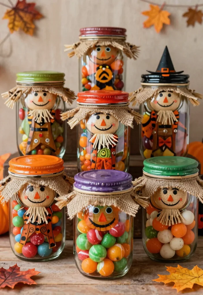 14 DIY Halloween Craft Ideas: Fun and Easy Eco-Friendly Projects - 14. Scarecrow Jars 1