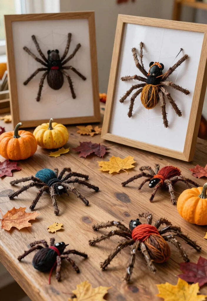 14 DIY Halloween Craft Ideas: Fun and Easy Eco-Friendly Projects - 3. Nature-Inspired Spiders 1