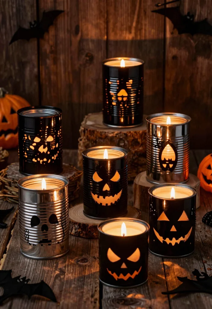 14 DIY Halloween Craft Ideas: Fun and Easy Eco-Friendly Projects - 5. Creepy Candle Holders 1