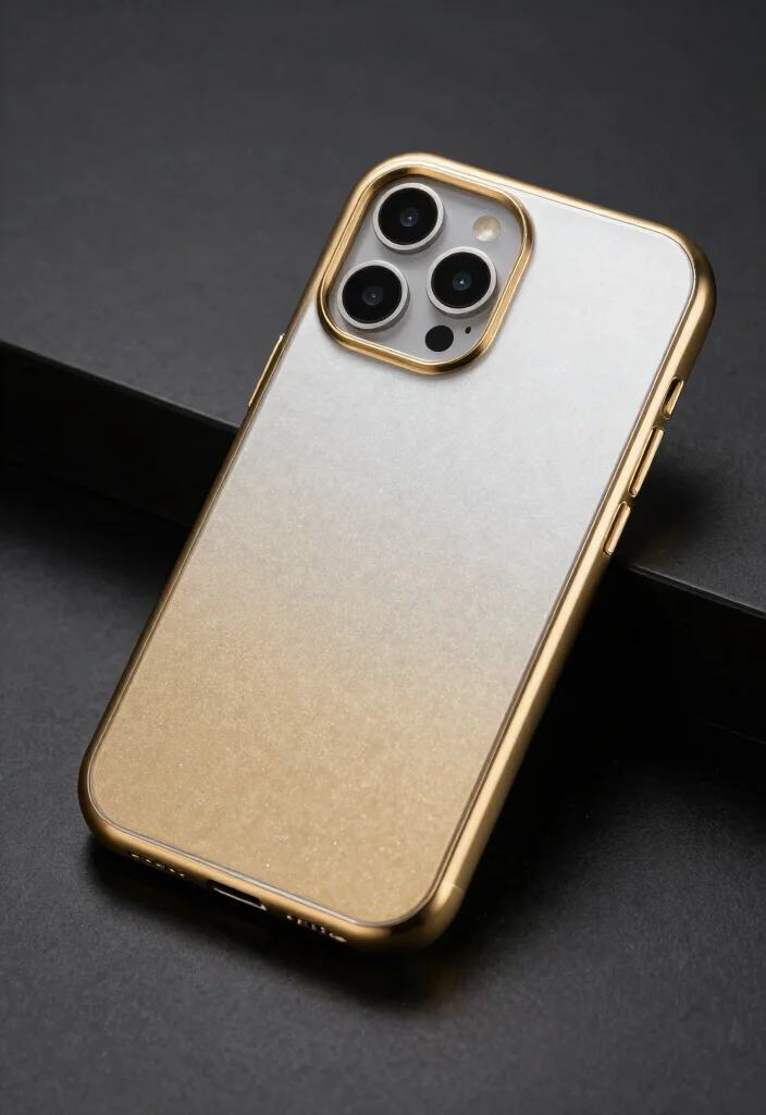 14 DIY Phone Case Painting Ideas That Look Expensive but Easy - 12. Metallic Accents 1