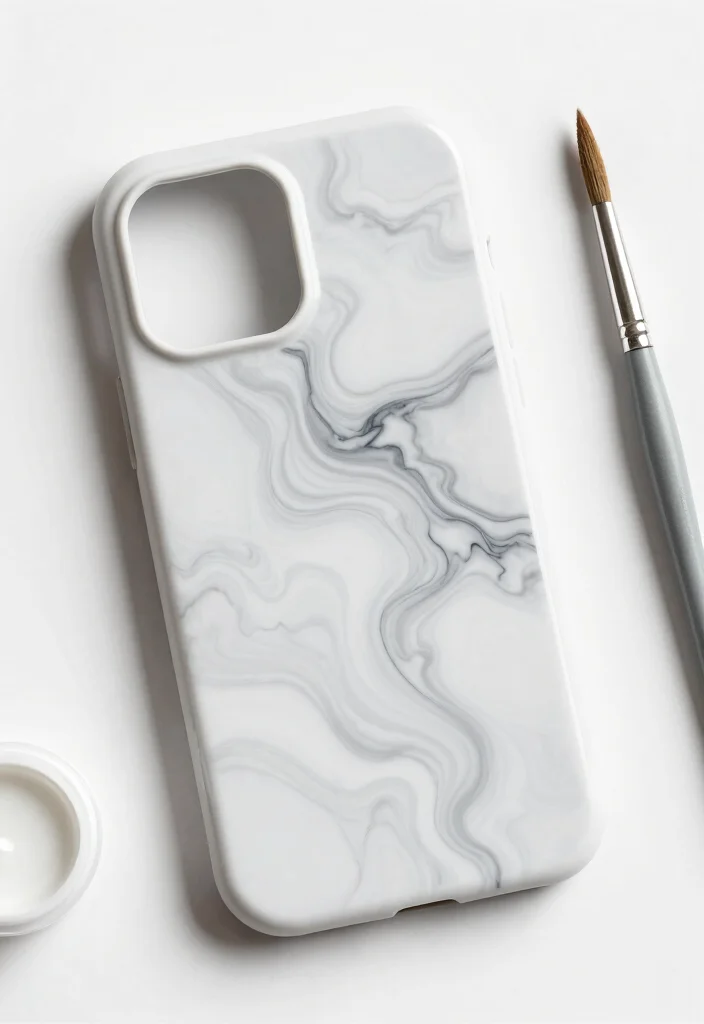 14 DIY Phone Case Painting Ideas That Look Expensive but Easy - 4. Marble Magic 1