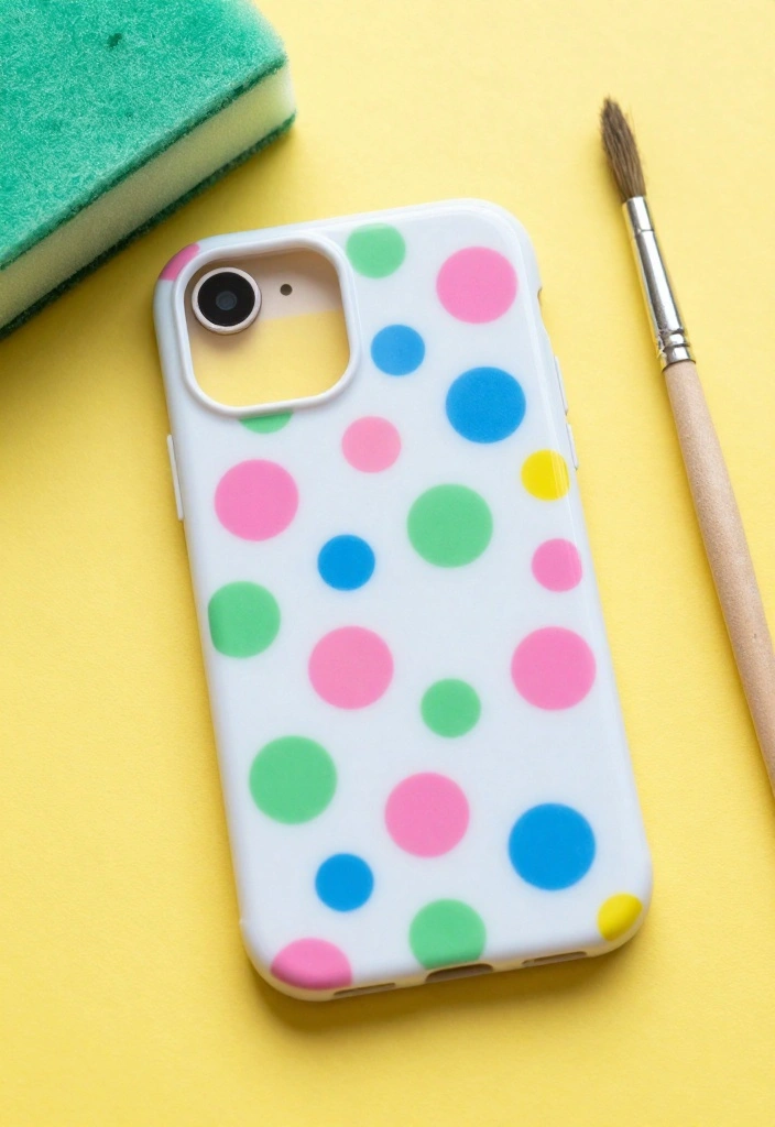 14 DIY Phone Case Painting Ideas That Look Expensive but Easy - 5. Polka Dot Playfulness 1