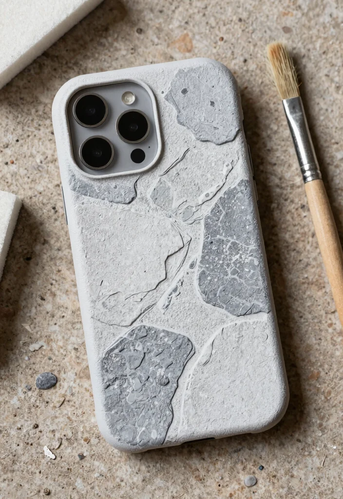 14 DIY Phone Case Painting Ideas That Look Expensive but Easy - 6. Textured Wonders 1