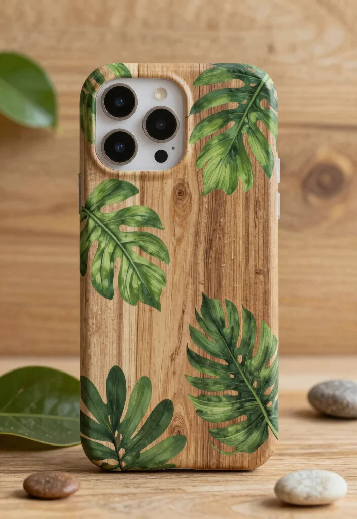 14 DIY Phone Case Painting Ideas That Look Expensive but Easy - 8. Nature-Inspired Textures 1