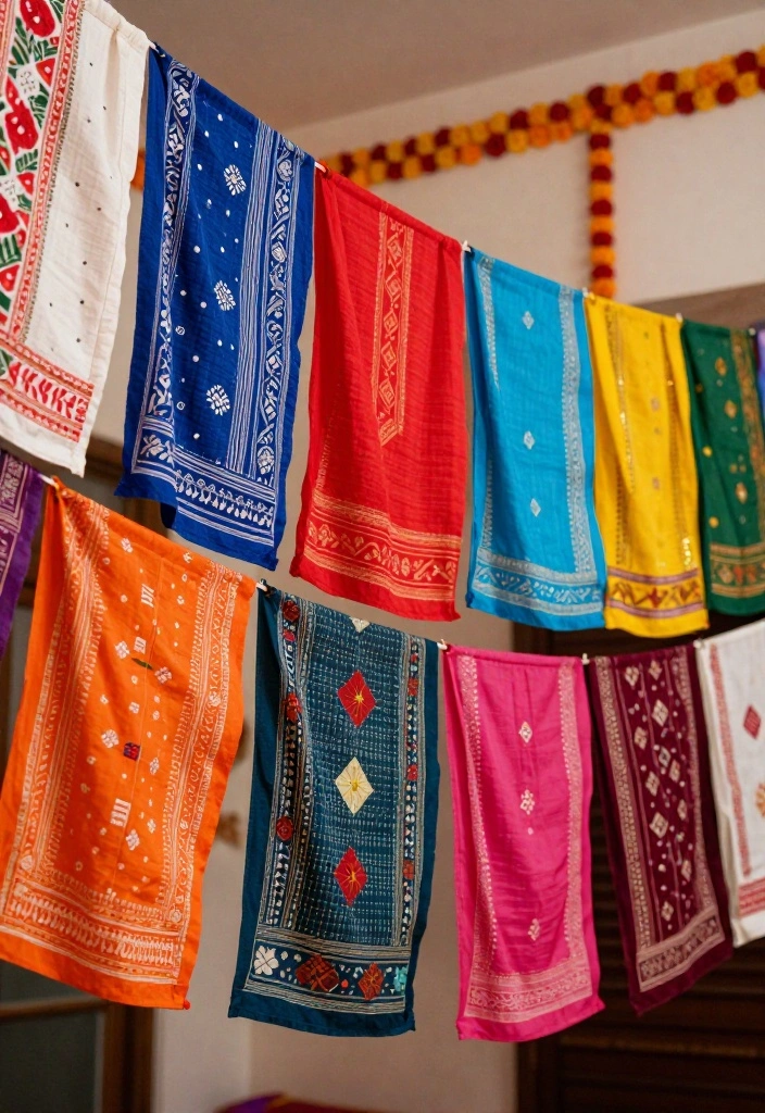 14 Diwali Craft Ideas: Creative Festival Decor DIY 12 14 Diwali Craft Ideas Creative Festival Decor DIY 12. Upcycled Fabric Banners 0