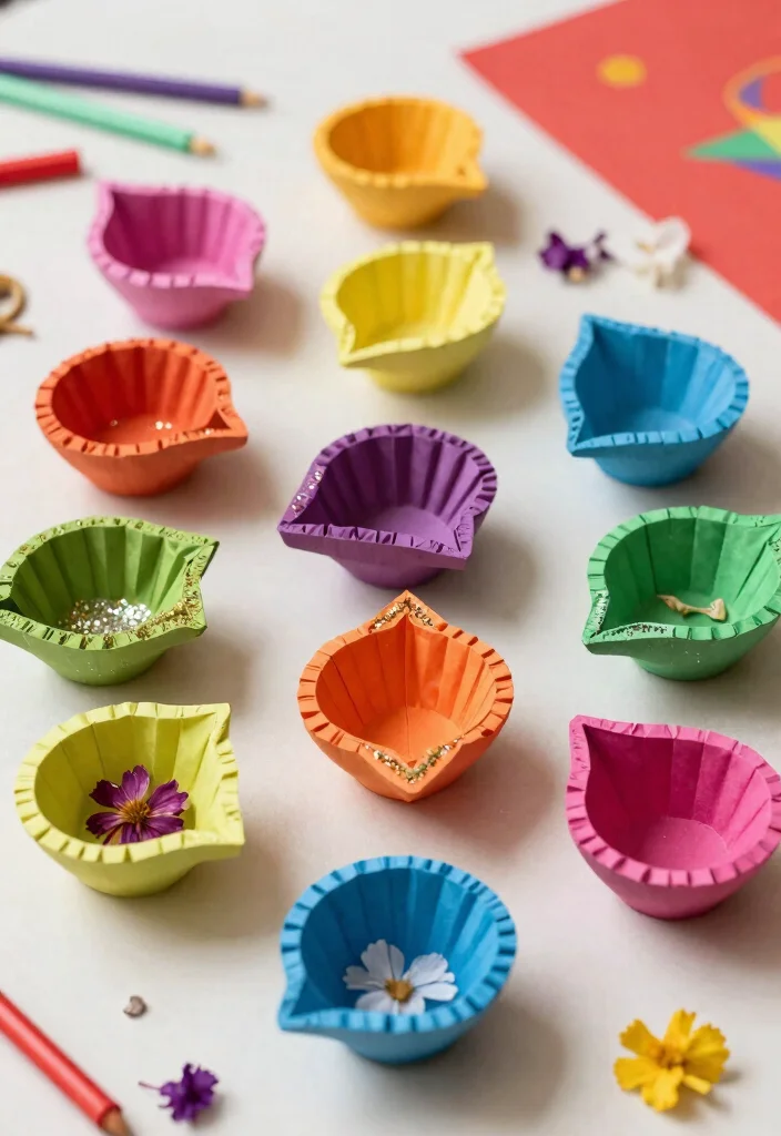 14 Diwali Craft Ideas: Creative Festival Decor DIY 5 14 Diwali Craft Ideas Creative Festival Decor DIY 5. Handmade Paper Diyas 0