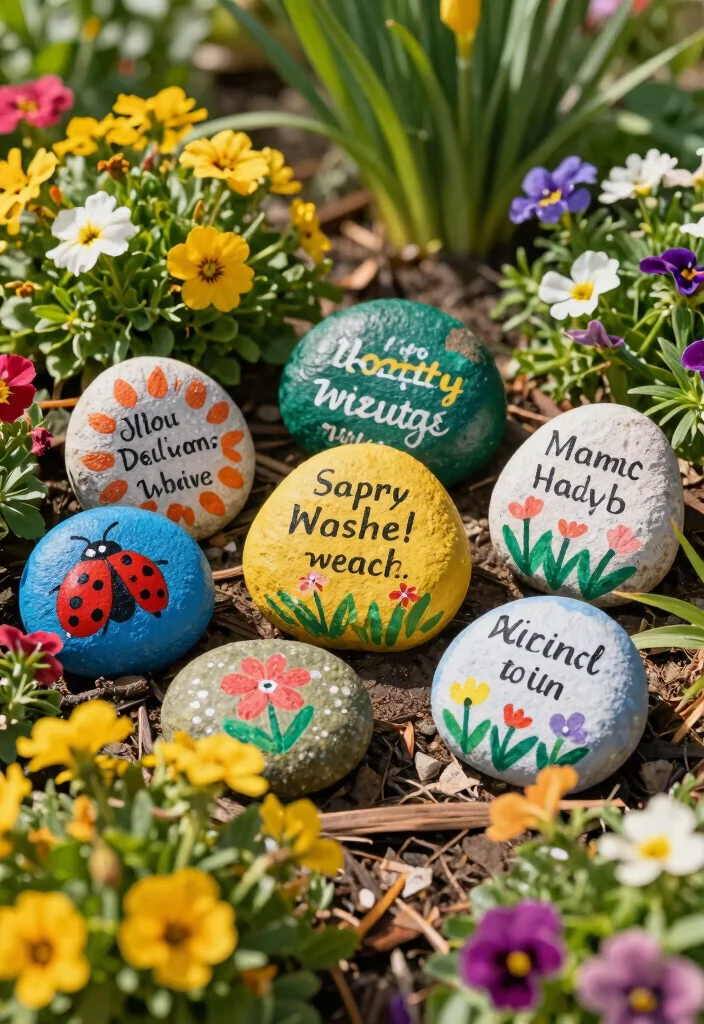 14 Easy Craft Ideas for Adults Simple and Relaxing 3. Painted Rocks for Garden Decor 0