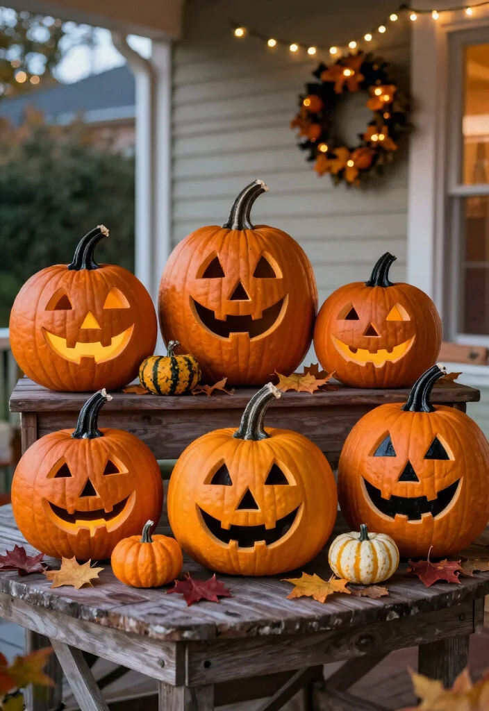 14 Halloween Pottery Painting Ideas for Spooky Home Decor - 1. Classic Jack-o'-Lanterns 1