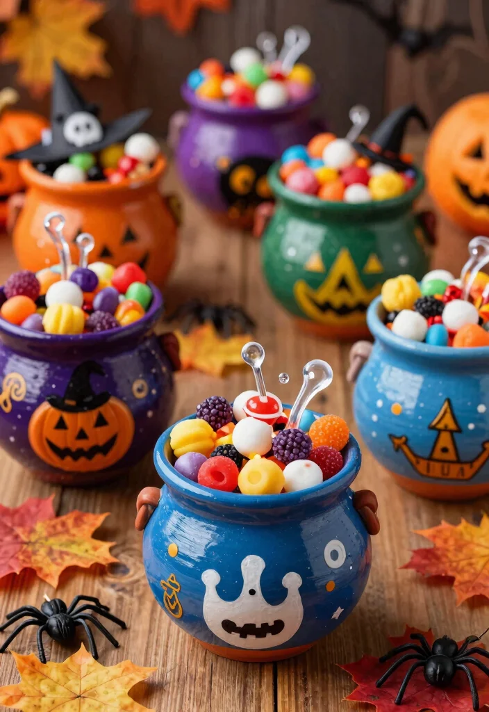 14 Halloween Pottery Painting Ideas for Spooky Home Decor - 5. Wicked Witch’s Cauldron 1