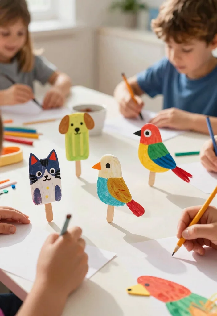 14 Ice Cream Stick Craft Ideas Fun and Simple DIY 10. Popsicle Stick Animals 0