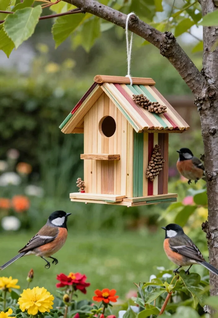 14 Ice Cream Stick Craft Ideas Fun and Simple DIY 4. DIY Birdhouse 0