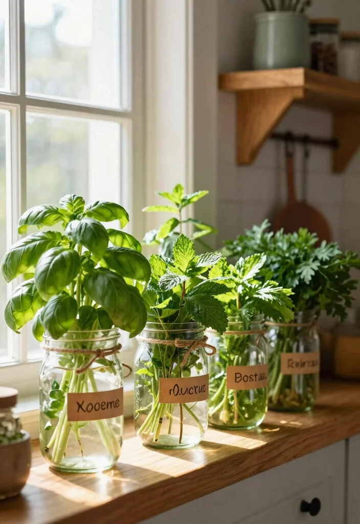 14 Innovative Craft Ideas: Unique and Creative Projects - 6. Mason Jar Herb Garden 1