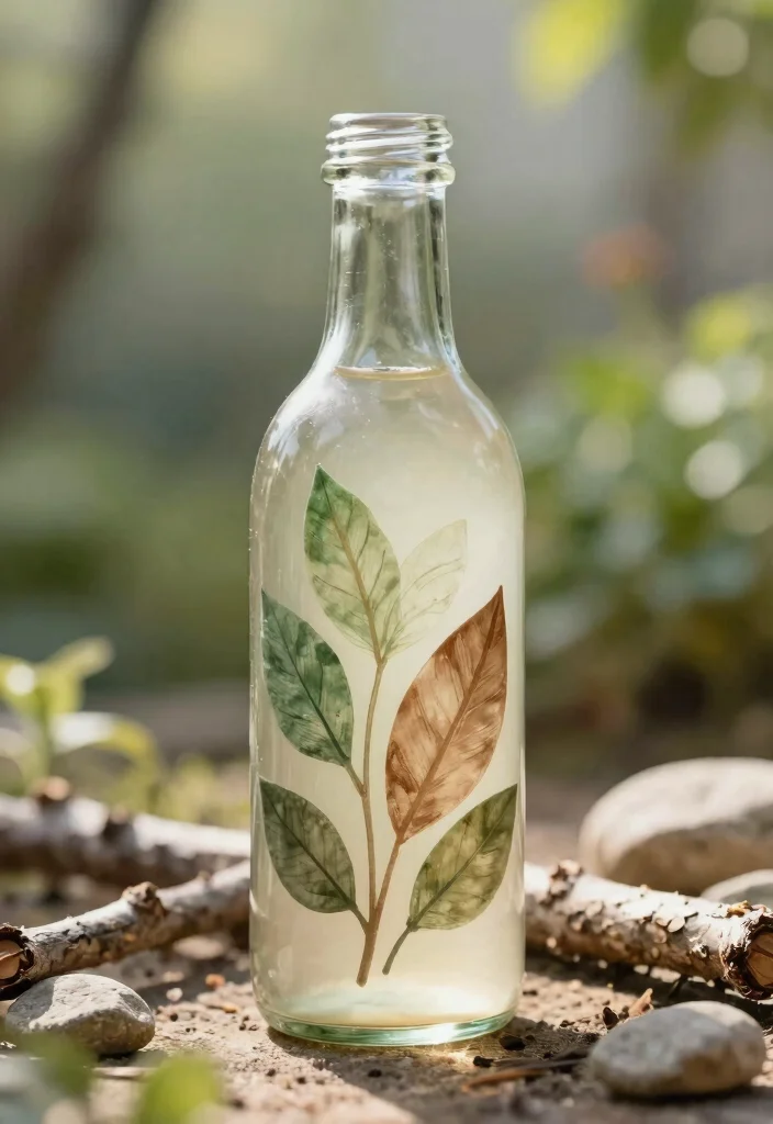 14 Painting Ideas on Glass Bottles for Chic Upcycled Home Decor - 13. Nature-Inspired 1