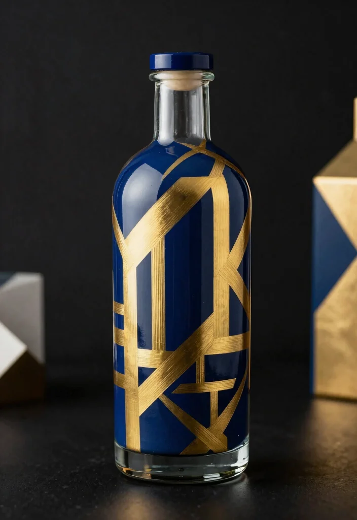 14 Painting Ideas on Glass Bottles for Chic Upcycled Home Decor - 5. Geometric Patterns 1