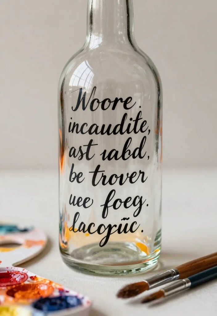 14 Painting Ideas on Glass Bottles for Chic Upcycled Home Decor - 7. Inspirational Quotes 1