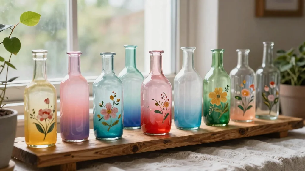 14 Painting Ideas on Glass Bottles for Chic Upcycled Home Decor