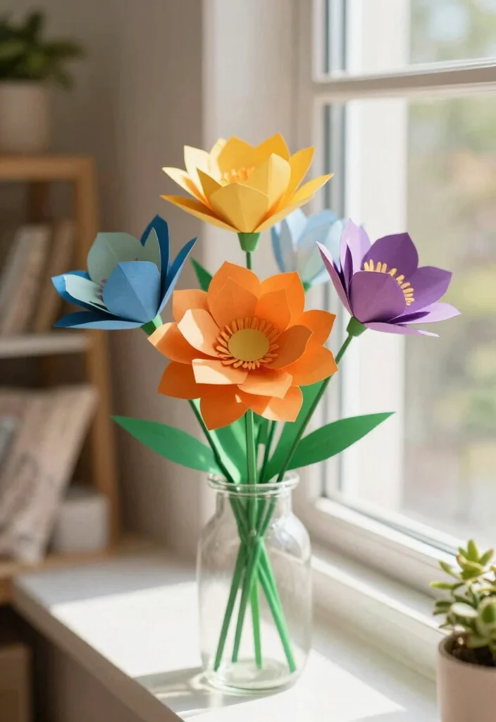 14 Paper Craft Ideas for Room Decor: Easy DIY 1 14 Paper Craft Ideas for Room Decor: Easy DIY - 1. DIY Paper Flowers 1