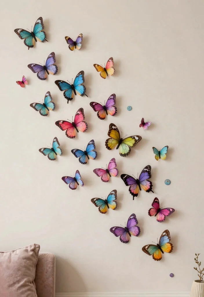 14 Paper Craft Ideas for Room Decor: Easy DIY 10 14 Paper Craft Ideas for Room Decor: Easy DIY - 10. Paper Butterfly Wall Decor 1