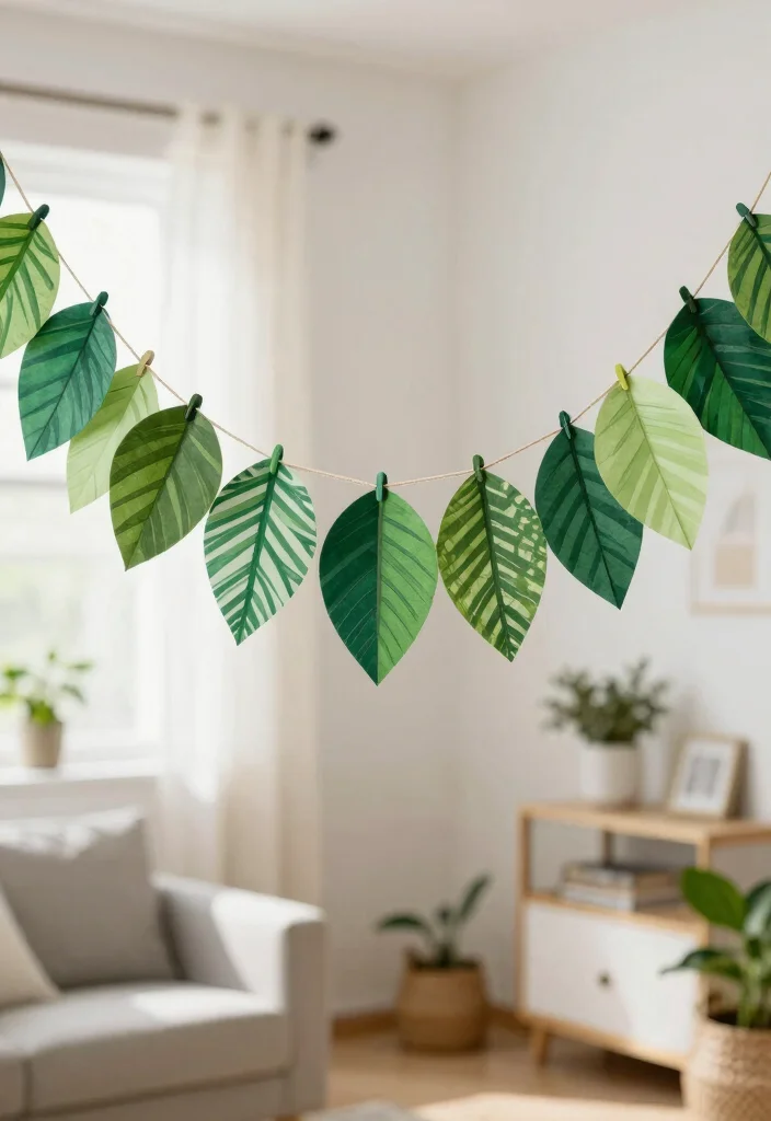 14 Paper Craft Ideas for Room Decor: Easy DIY 11 14 Paper Craft Ideas for Room Decor: Easy DIY - 11. Paper Leaf Garland 1