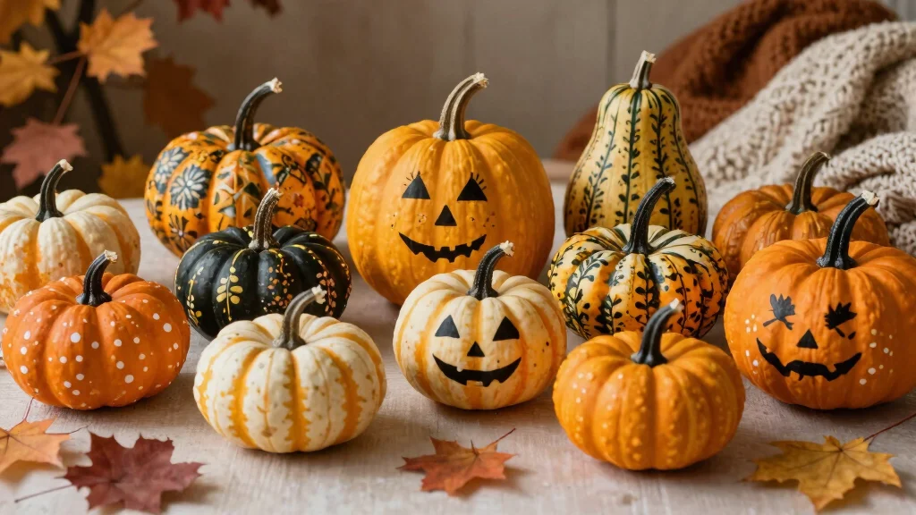 14 Small Pumpkin Painting Ideas That Beat Traditional Carving