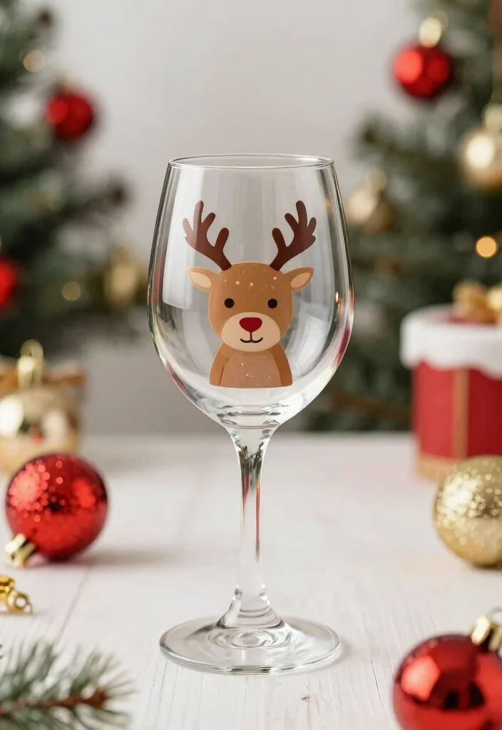 14 Wine Glass Painting Ideas Christmas Perfect for Holiday Tables 10. Reindeer Games 0