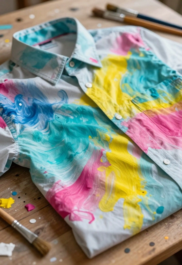 15 Shirt Painting Ideas Aesthetic Enough for Everyday Style - 1. Abstract Swirls 1