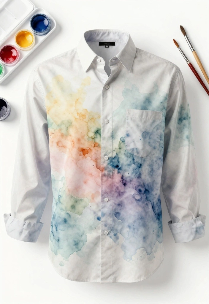 15 Shirt Painting Ideas Aesthetic Enough for Everyday Style - 14. Watercolor Technique 1