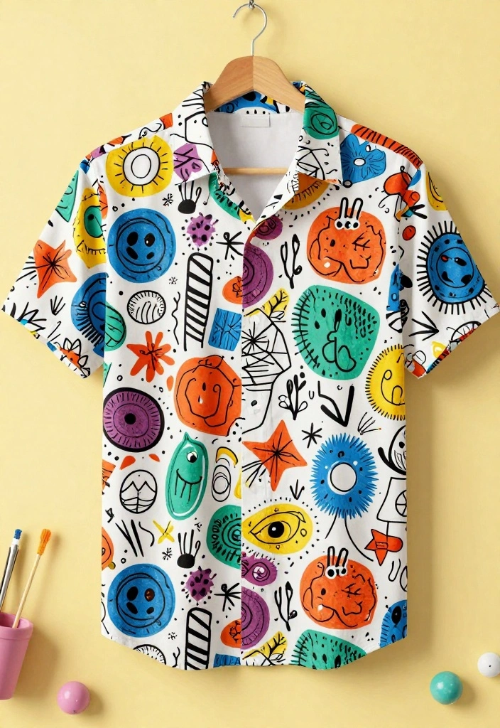 15 Shirt Painting Ideas Aesthetic Enough for Everyday Style - 7. Doodle Art 1