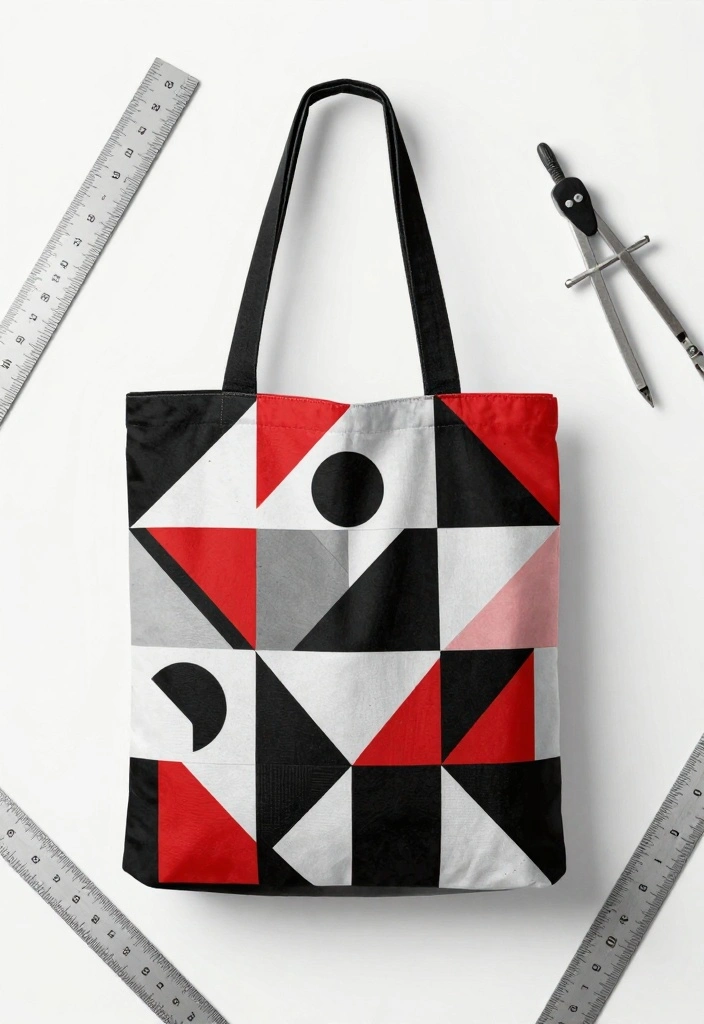 15 Tote Bag Painting Ideas That Look Trendy Not Crafty 14 15 Tote Bag Painting Ideas That Look Trendy Not Crafty - 14. Geometric Patterns 1