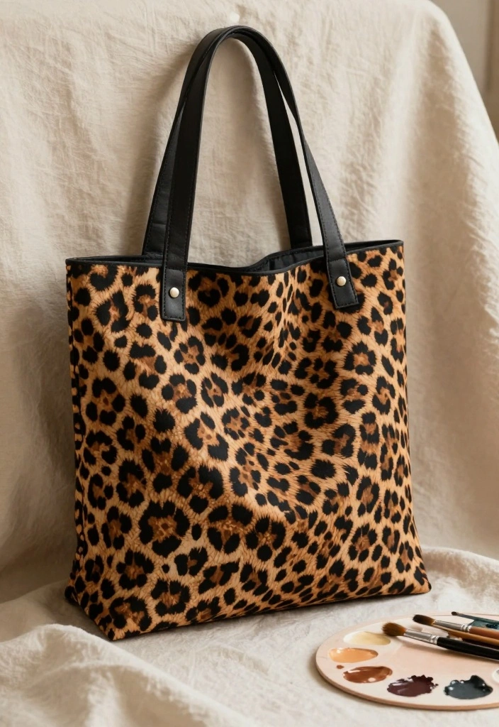 15 Tote Bag Painting Ideas That Look Trendy Not Crafty 8 15 Tote Bag Painting Ideas That Look Trendy Not Crafty - 8. Animal Prints 1