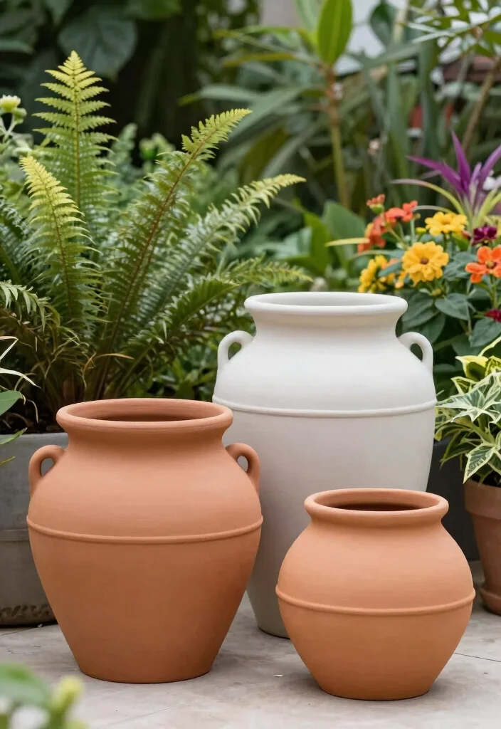 16 Clay Pot Painting Ideas to Upgrade Your Garden on a Budget - 14. Minimalist Designs 1