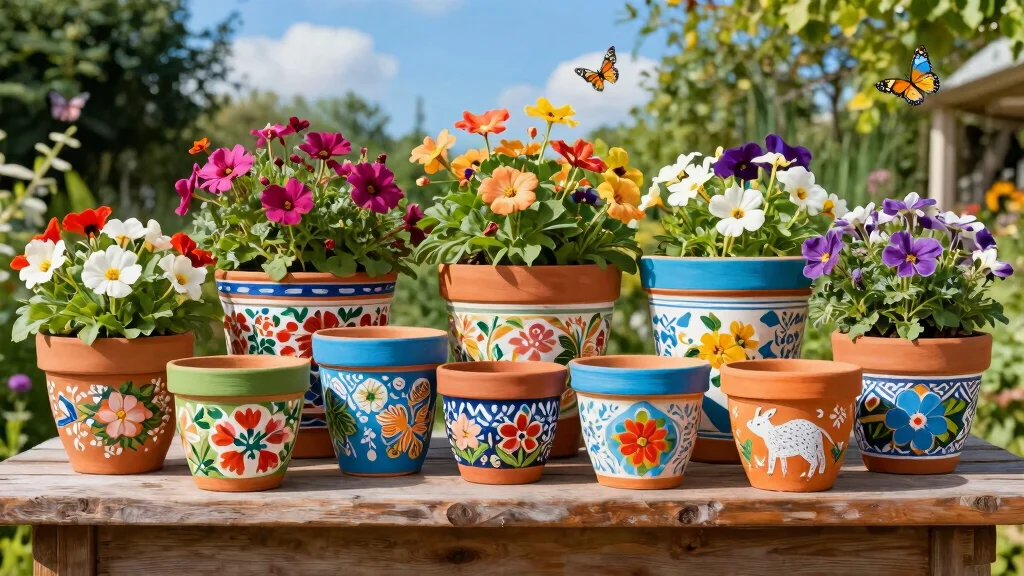 16 Clay Pot Painting Ideas to Upgrade Your Garden on a Budget