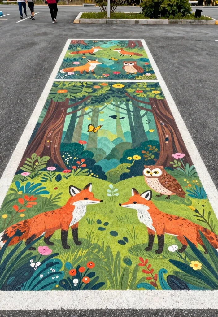 16 Senior Parking Spot Painting Ideas for Guys That Truly Stand Out - 14. DIY Nature and Animal Themes 1