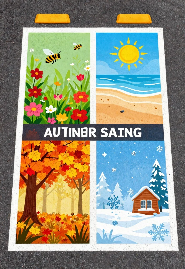 16 Senior Parking Spot Painting Ideas for Guys That Truly Stand Out - 16. Seasonal Themes 1