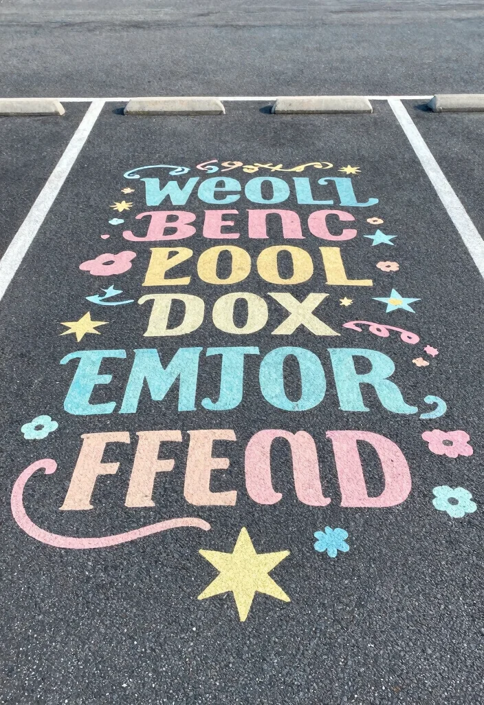 16 Senior Parking Spot Painting Ideas for Guys That Truly Stand Out - 3. Personalized Quotes 1