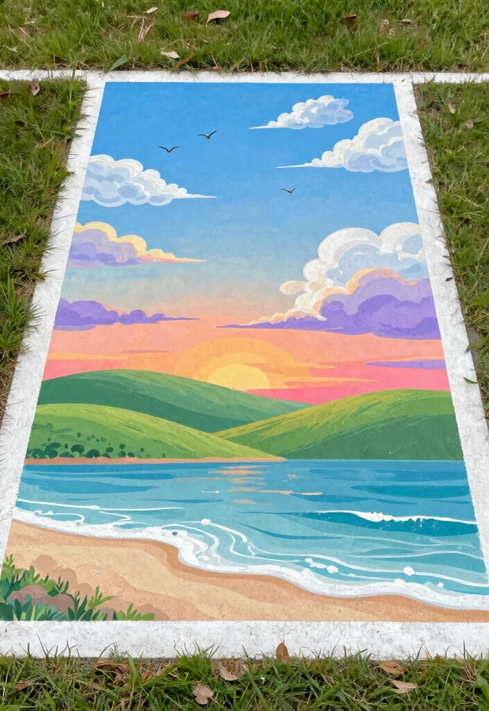 16 Senior Parking Spot Painting Ideas for Guys That Truly Stand Out - 4. Nature-Inspired Designs 1